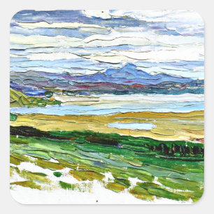 Pegatina Cuadrada Kandinsky - Túnez, la bahía