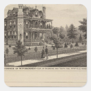 Pegatina Cuadrada Kansas