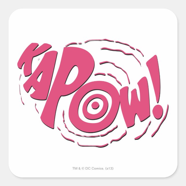 PEGATINA CUADRADA KAPOW! (Anverso)