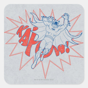 Pegatina Cuadrada ¡KAPOW! Gráfico de Batman