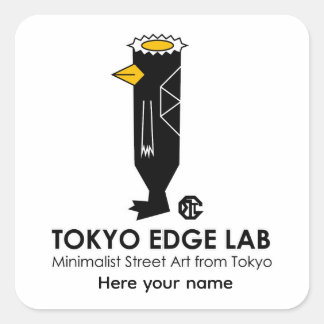 Pegatina Cuadrada Kappa Japonés Urbano Moderno - Tokyo Edge Lab