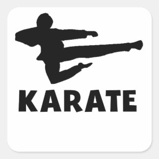 Pegatina Cuadrada Karate
