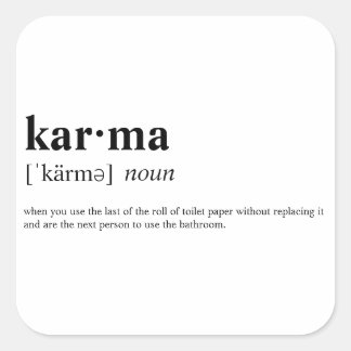 Pegatina Cuadrada Karma