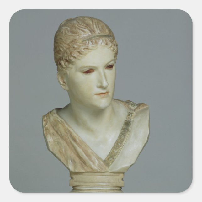 Pegatina Cuadrada Kassandra, c.1895 (Anverso)