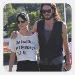 Pegatina Cuadrada Katy Perry et Russel Brand