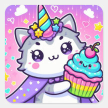 Kawaii Kitty Con Cumpleaños De La Ocupación