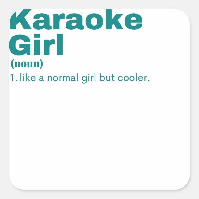 Pegatina Cuadrada ke Chica - Karaoke (Anverso)