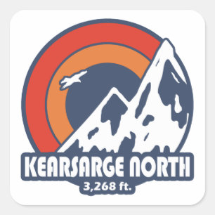 Pegatina Cuadrada Kearsarge North New Hampshire Sun Eagle