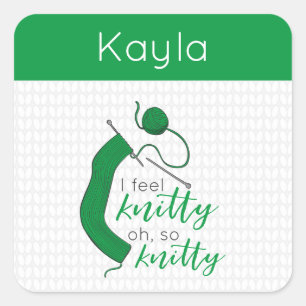 Pegatina Cuadrada Kelly Green Siento Que Soy Típico, Oh Tan Cuidados