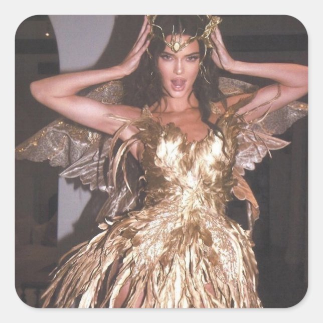 Pegatina Cuadrada Kendall Jenner Fairy (Anverso)