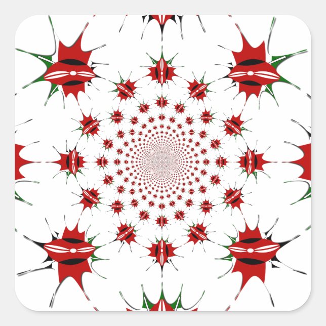 Pegatina Cuadrada Kenia mágica: La identidad cultural Kaleidoscope � (Anverso)