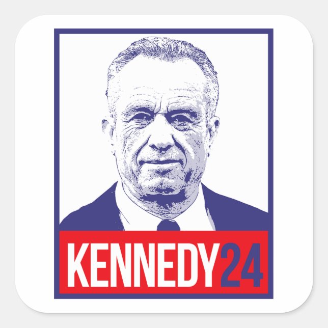 PEGATINA CUADRADA KENNEDY 24 (Anverso)