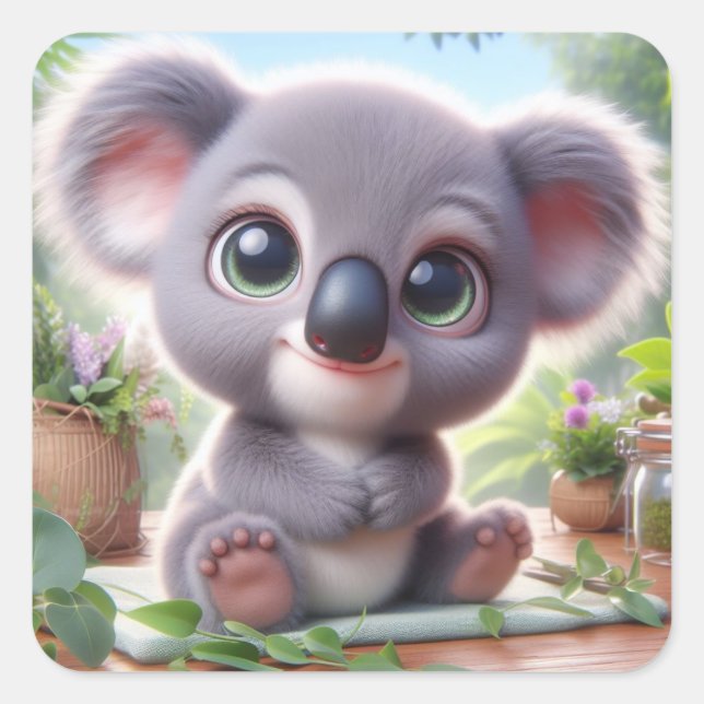 Pegatina Cuadrada 'Kenny' (Anverso)