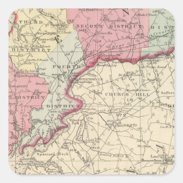 Pegatina Cuadrada Kent (Anverso)