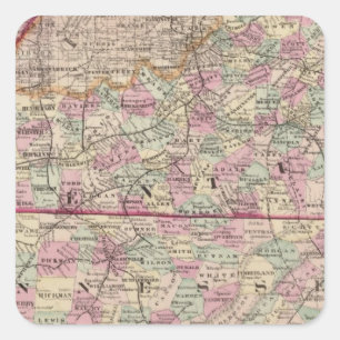 Pegatina Cuadrada Kentucky y Tennessee 4