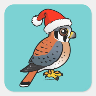 Pegatina Cuadrada Kestrel Santa
