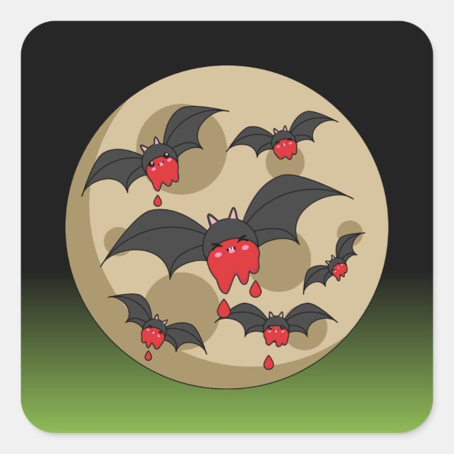 Pegatina Cuadrada Ketchup Eater Vampire Bats (Anverso)