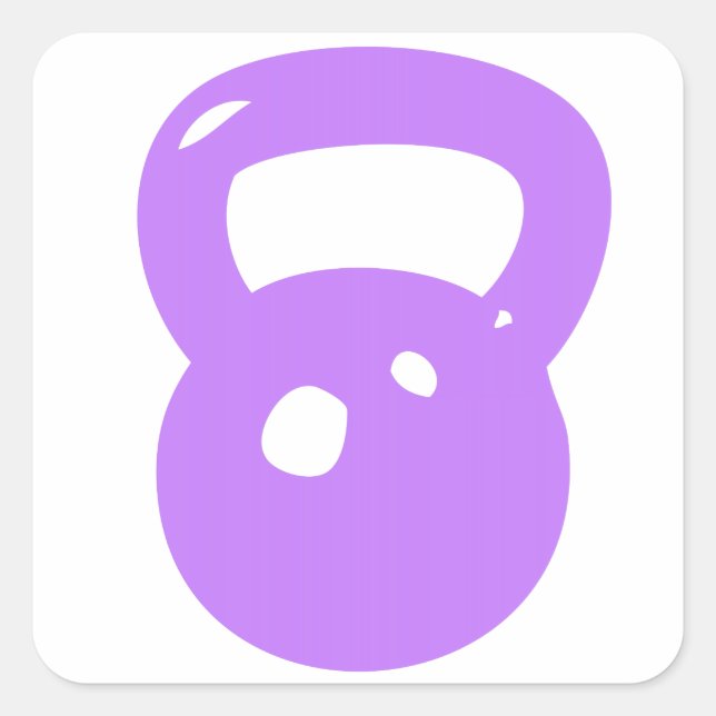 Pegatina Cuadrada Kettlebell Workout (Anverso)