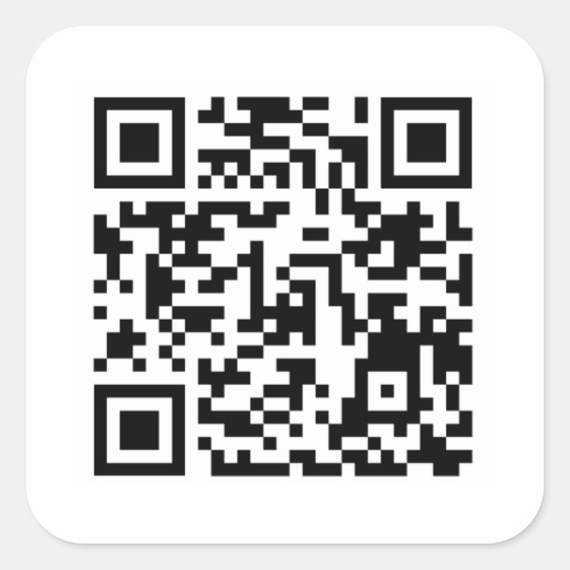 Pegatina Cuadrada KewlQRcode (Anverso)
