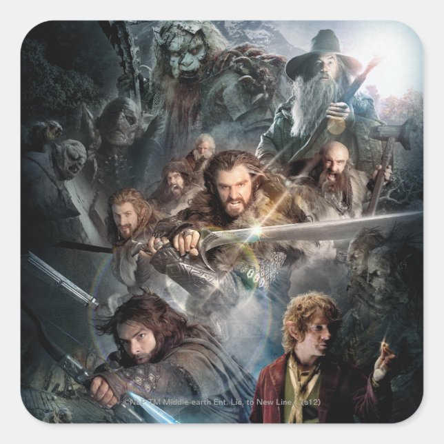 Pegatina Cuadrada Key Art (Anverso)