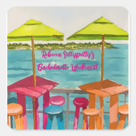 Pegatina Cuadrada Key West Vibes Bachelorette Weekend