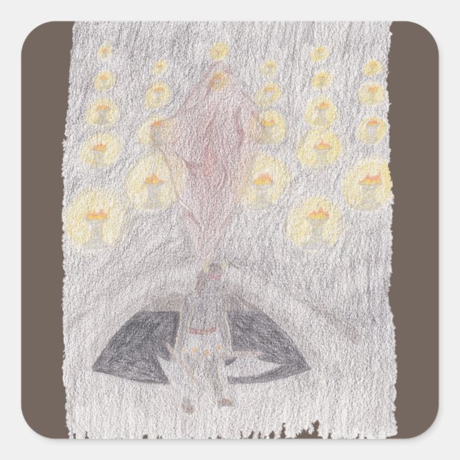 Pegatina Cuadrada Khaos Crystal (Anverso)