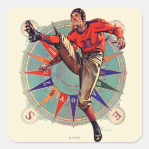 Pegatina Cuadrada Kickoff
