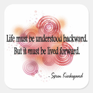 Pegatina Cuadrada Kierkegaard