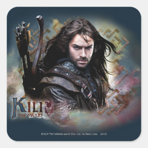 Pegatina Cuadrada KILI THE DWARF™ Con Nombre
