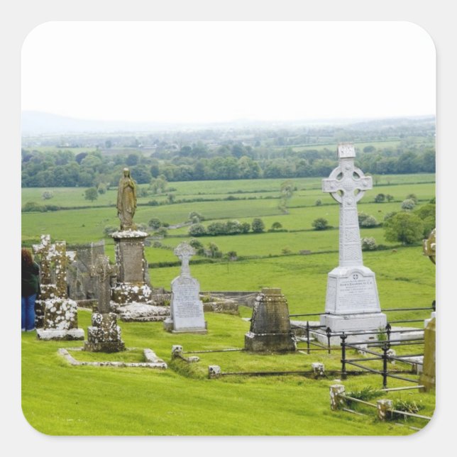 Pegatina Cuadrada Killkenny, Irlanda. El espectáculo dramático de (Anverso)