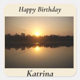 Pegatina Cuadrada Kimberley Sunset