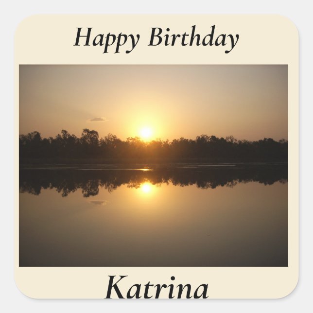 Pegatina Cuadrada Kimberley Sunset (Anverso)