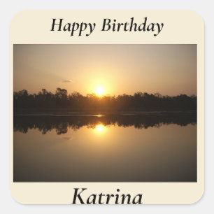 Pegatina Cuadrada Kimberley Sunset