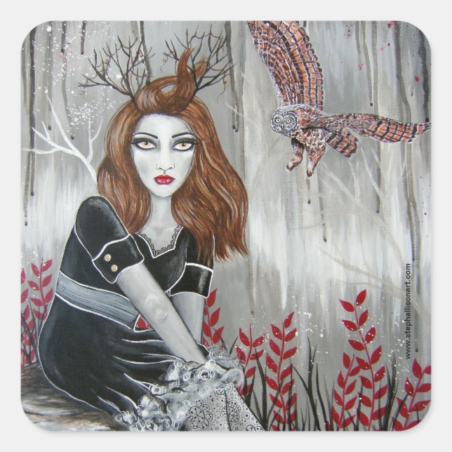 Pegatina Cuadrada Kindred (Anverso)