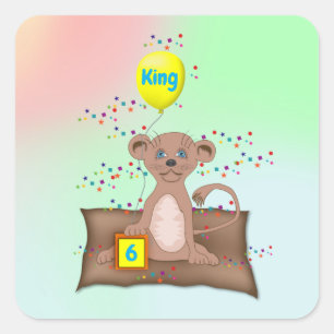 Pegatina Cuadrada King Cub