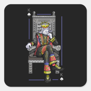 Pegatina Cuadrada King de la tarjeta