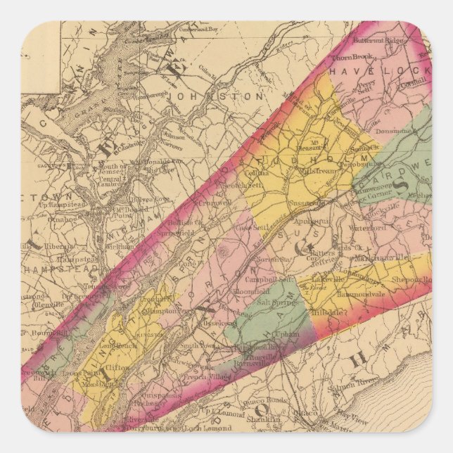 Pegatina Cuadrada Kings Co., NB (Anverso)