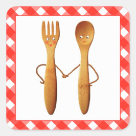 Pegatina Cuadrada Kitchen Bridal Shower