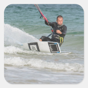 Pegatina Cuadrada Kitesurf