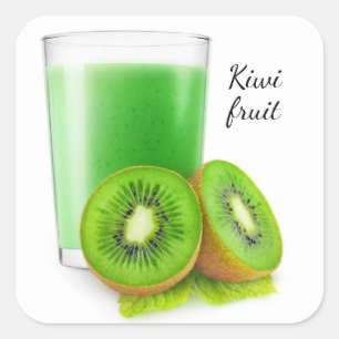 Pegatina Cuadrada Kiwi smoothie