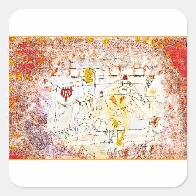 Pegatina Cuadrada Klee - Mala Banda, (Anverso)