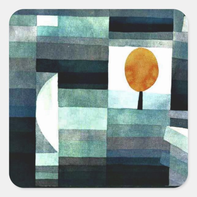 Pegatina Cuadrada Klee - Moonlight (Anverso)