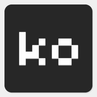 PEGATINA CUADRADA KO
