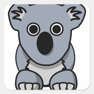 Pegatina Cuadrada koala