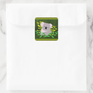 Pegatina Cuadrada Koala