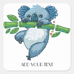 Pegatina Cuadrada Koala Cuties