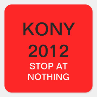 PEGATINA CUADRADA KONY 2012