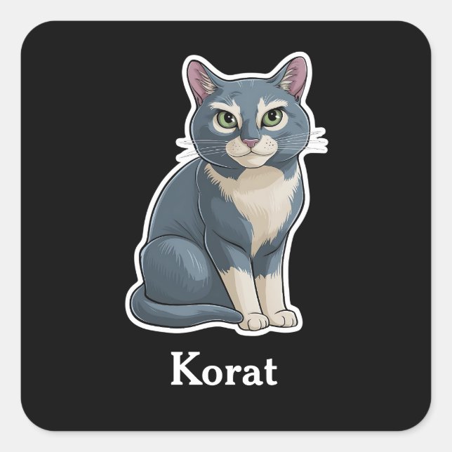 Pegatina Cuadrada Korat (Anverso)