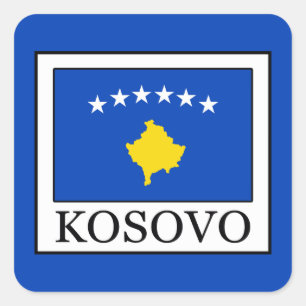 Pegatina Cuadrada Kosovo