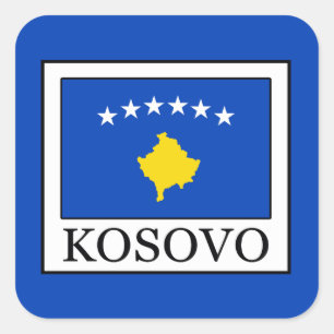 Pegatina Cuadrada Kosovo